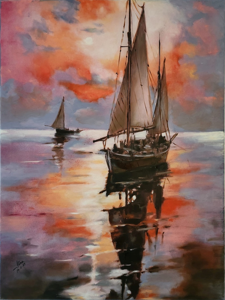 ArteDiAlina.com painting: Sail with me
